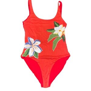 Onia Hawaiian floral bathing suit L